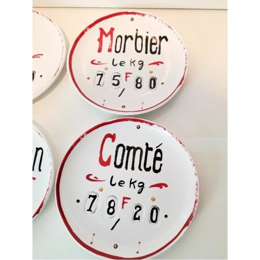 Williams-Sonoma French Market Plates Appetizers Cheese Earthenware Set of‎ 4 7